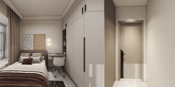 全案设计师|王-滨江华府 美域（暖色系现代）-装修设计方案