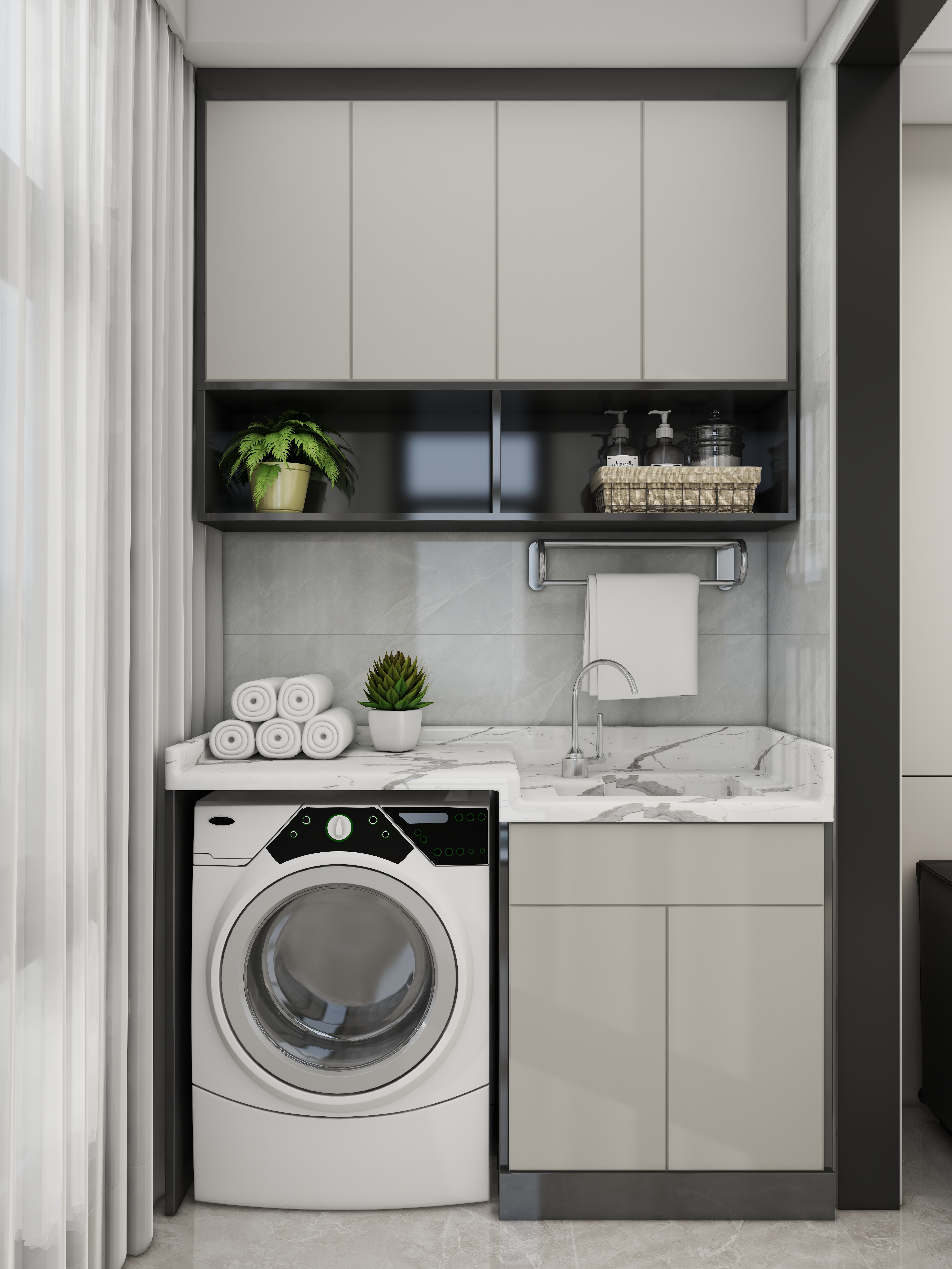 壹诺设计工作室-75㎡2室-现代简约 装修效果图