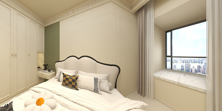 小红书整屋设计工作室-金沙公馆150平米  法式奶油风-装修设计方案