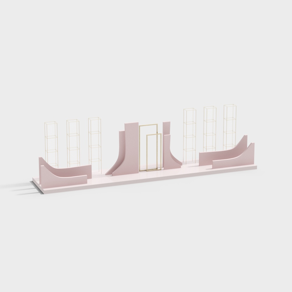 室内现代婚礼背景3D模型