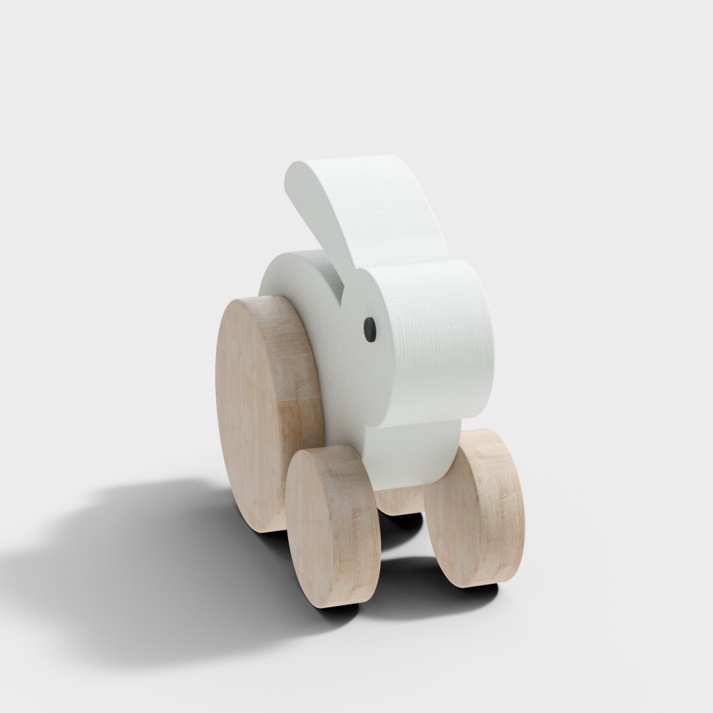 儿童积木玩具车3D模型