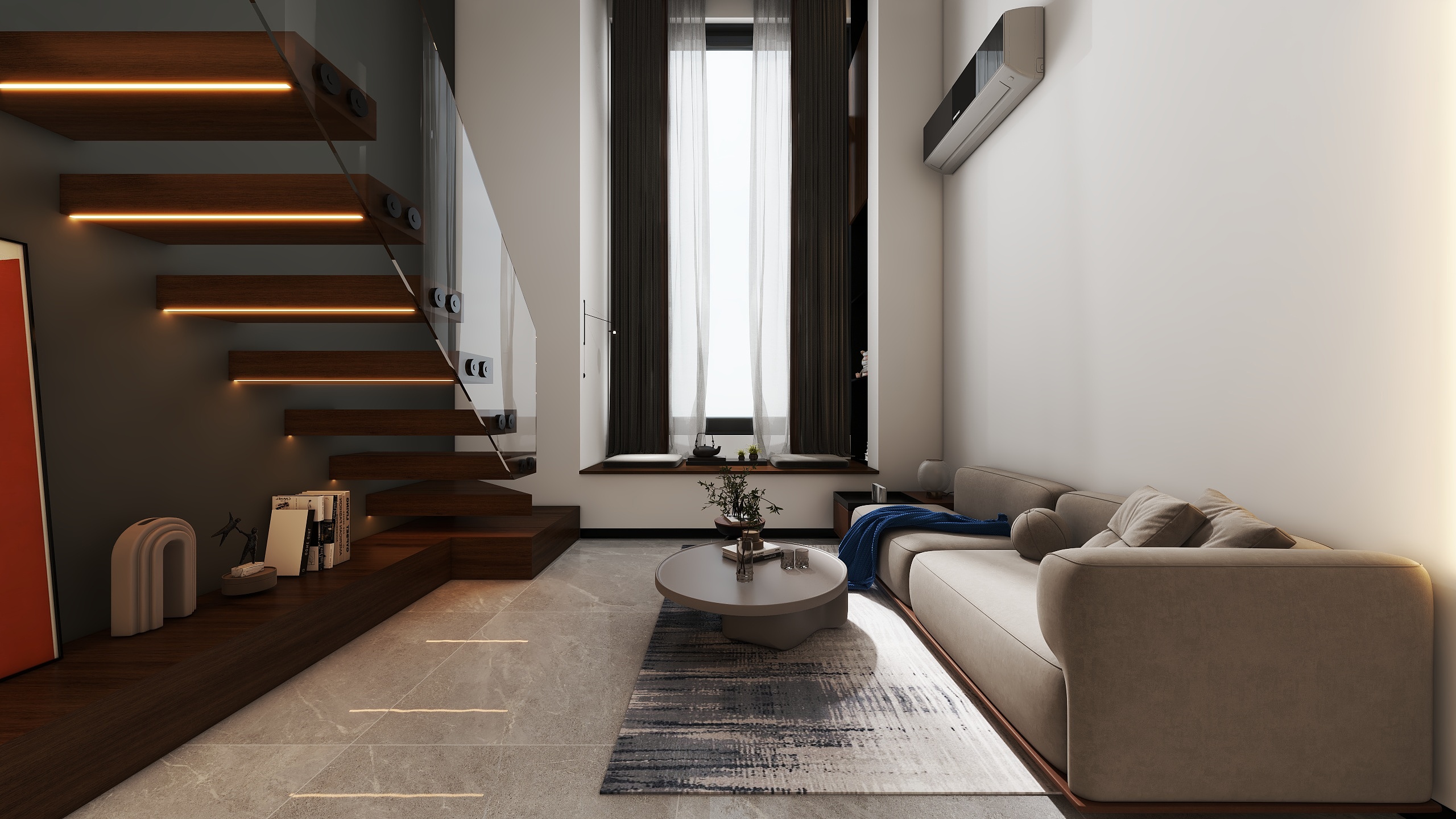 柒壹空间设计阿Q-现代风格，公寓loft,-装修设计方案