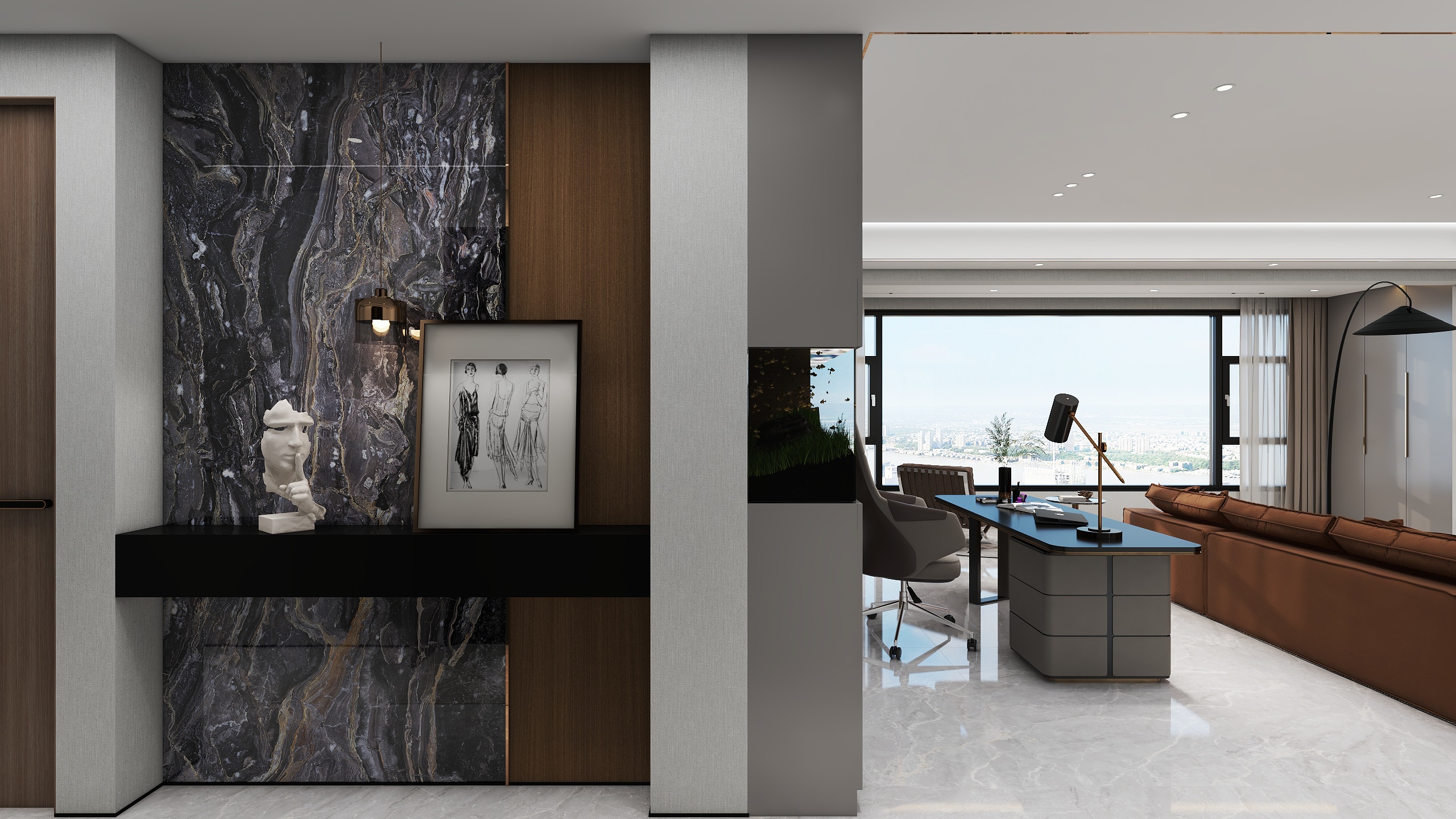 JHdesigner-J天煜时代222平-现代轻奢-装修设计方案