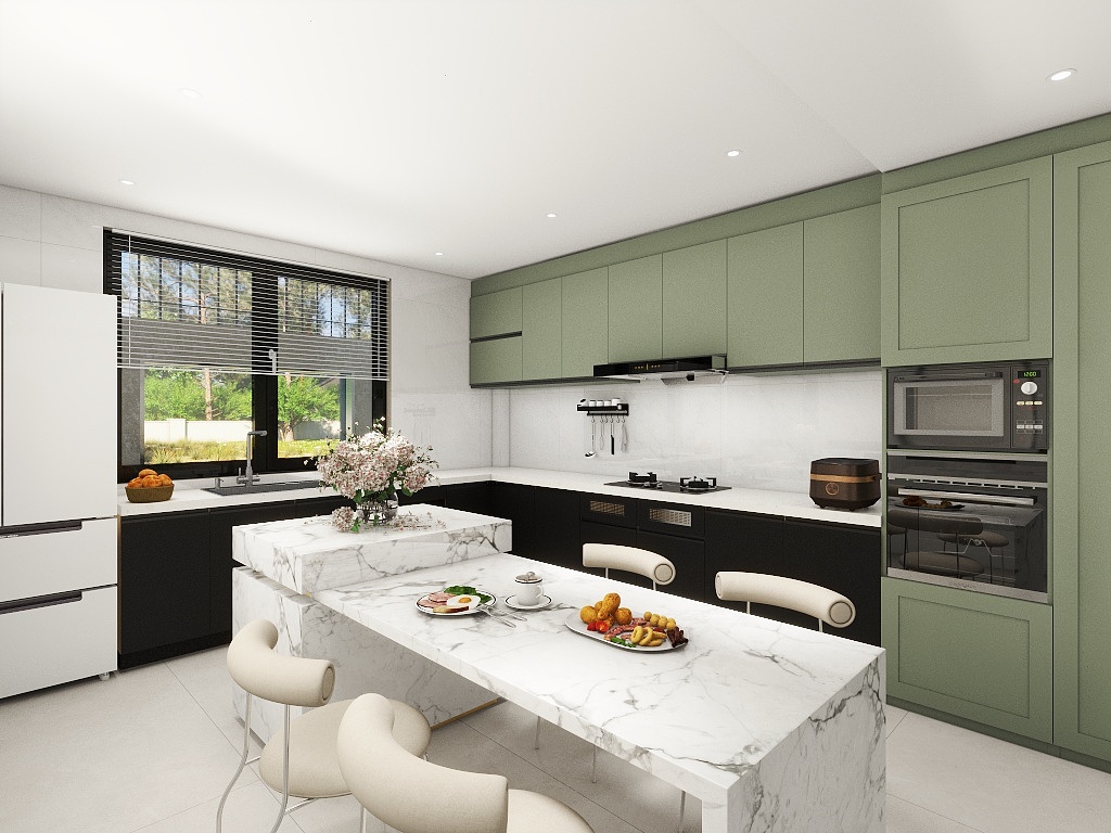 健宏装饰梁伟健-富园别墅一楼天花-装修设计方案