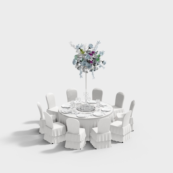 Villa modern wedding aesthetic tables and chairs