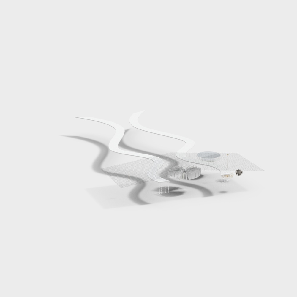现代婚礼穹顶装饰3D模型
