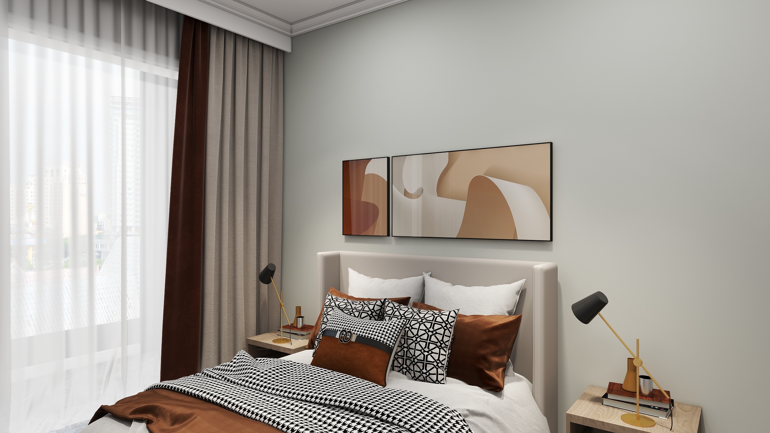 点墨画山河-马庄小区93㎡3室-装修设计方案