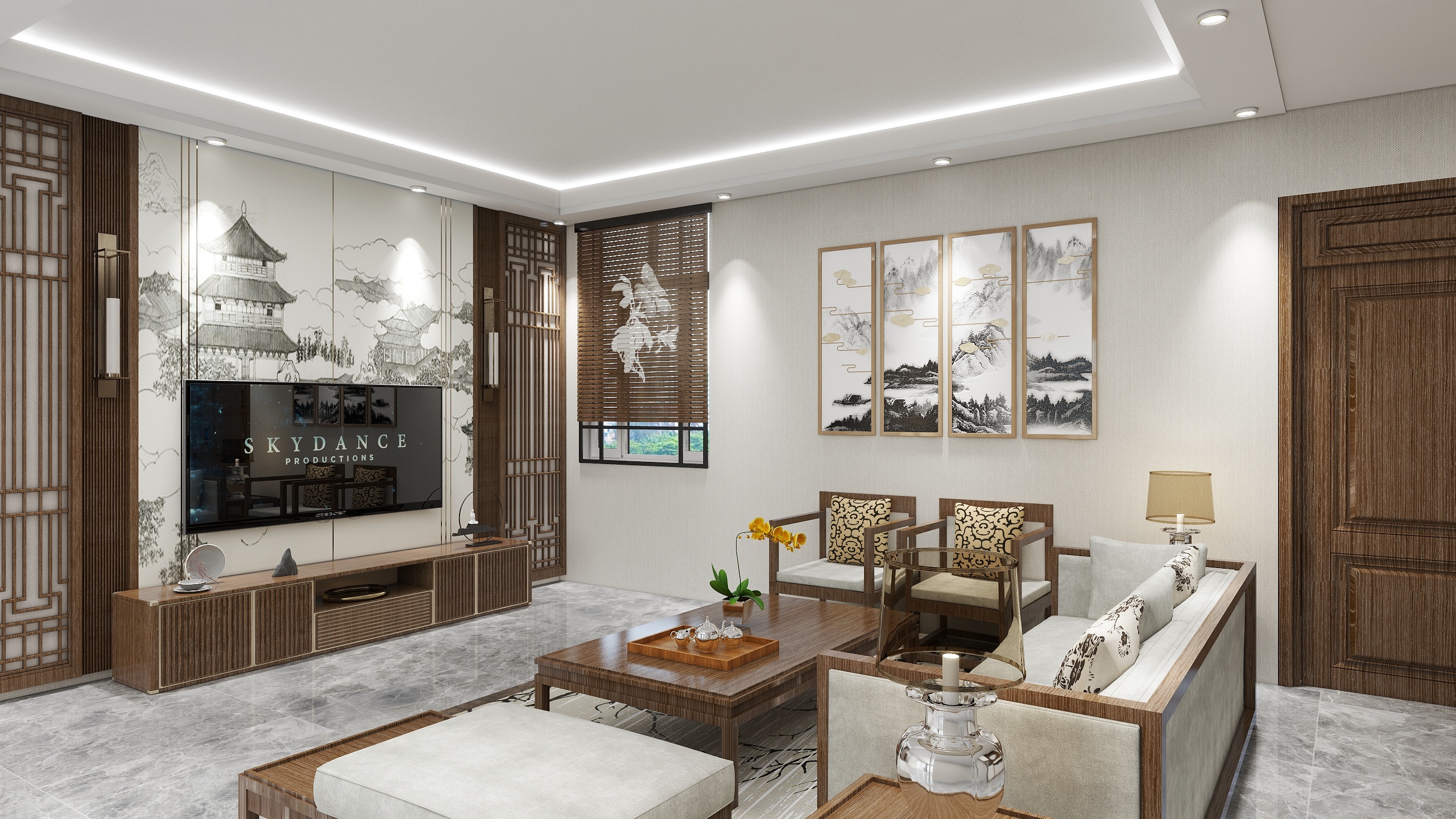 点墨画山河-184㎡5室-装修设计方案