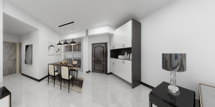 坤垚空间设计-远达·北辰天骄80㎡2室-装修设计方案