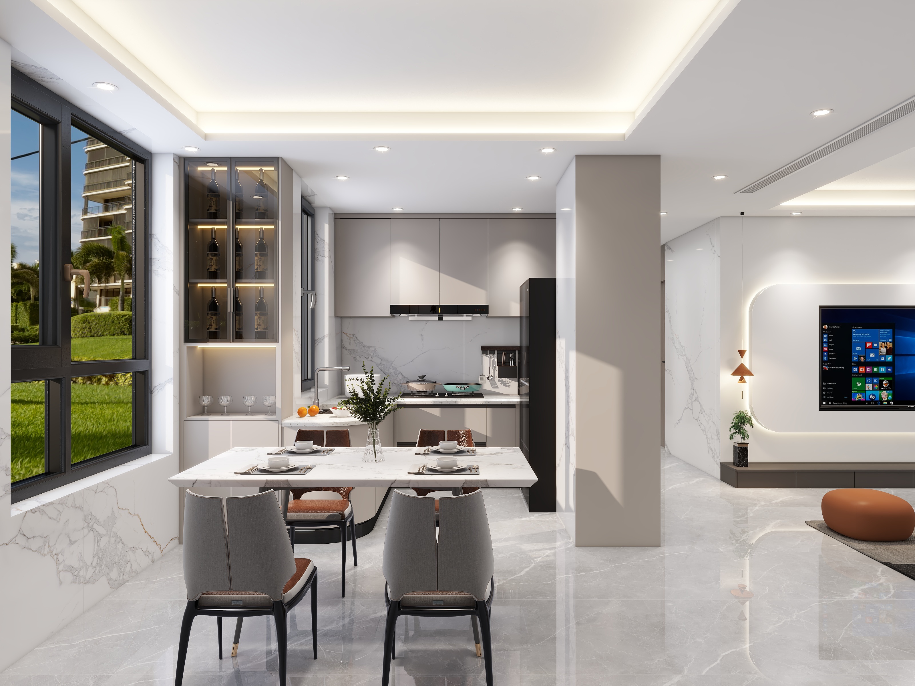 意點设计-现代简约，力高君逸府1#405-装修设计方案