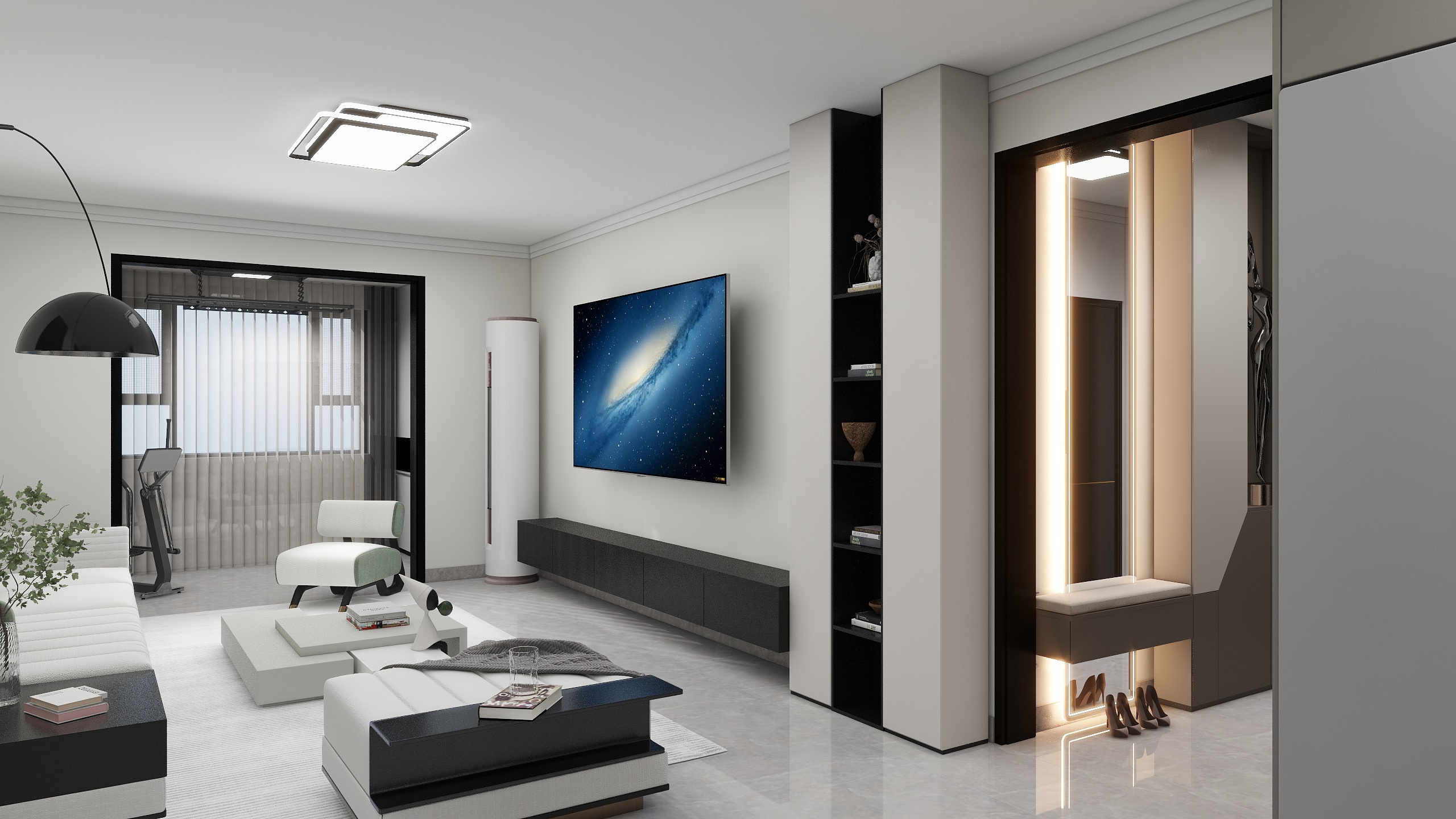 设计师老孟-现代黑白灰-装修设计方案