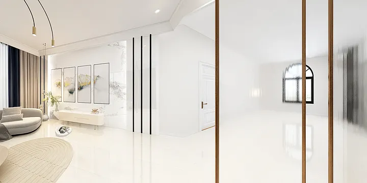 Naveen的装修设计方案:Modern Contemporary living room design