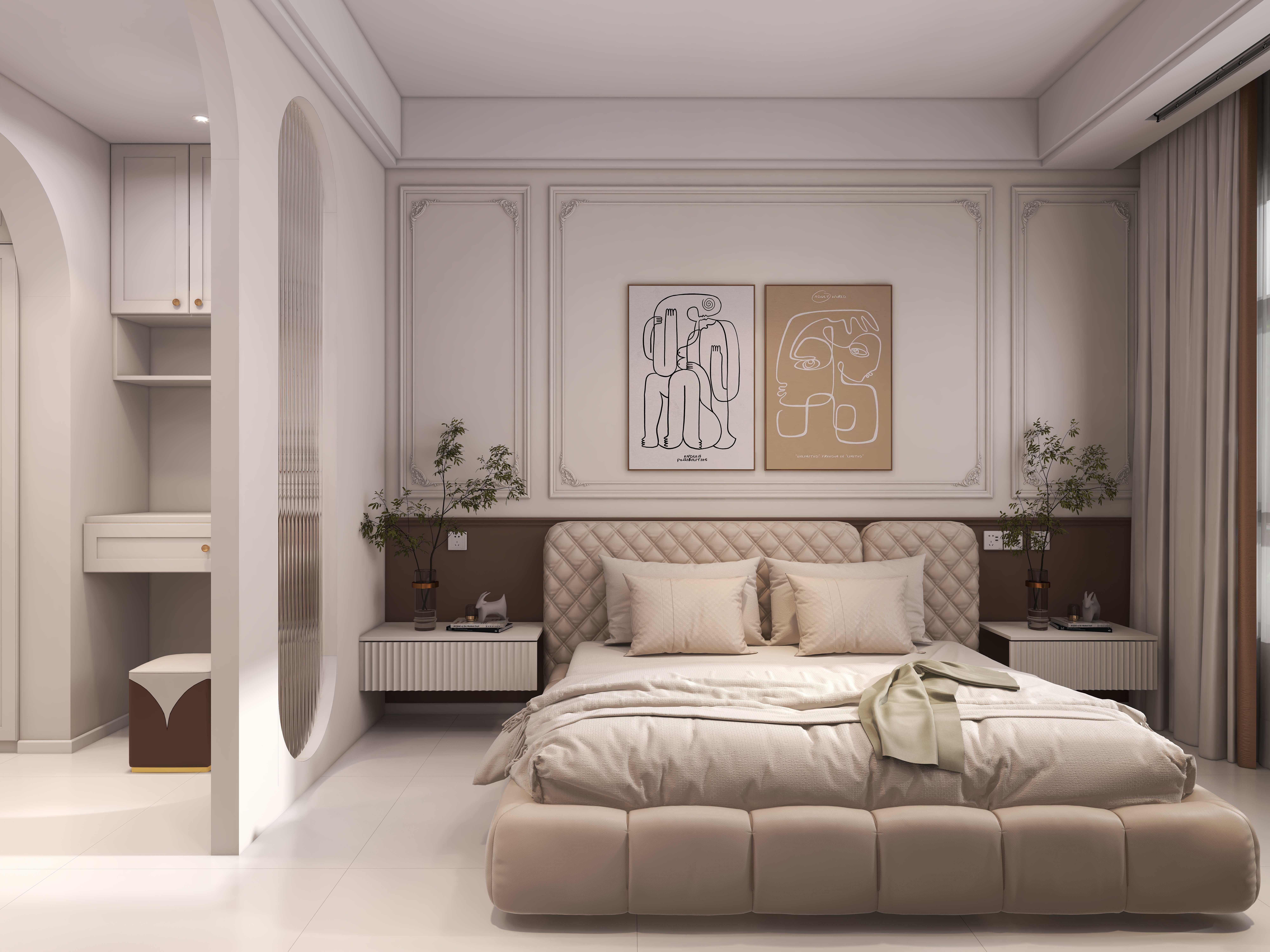 设计-男孩-汇泉西悦城 法式奶油装修效果图