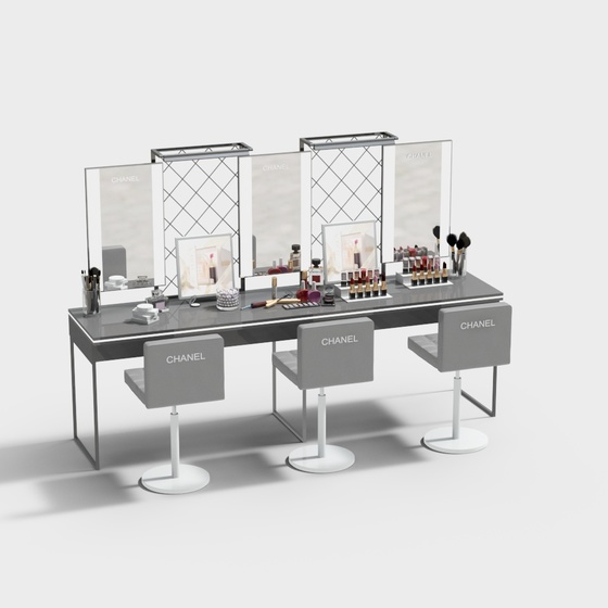 Modern makeup store dressing table