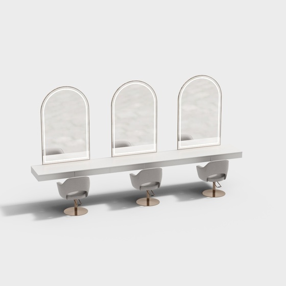 Large dressing table for three people