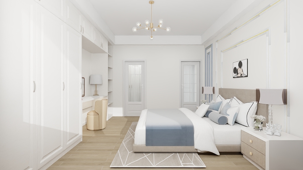 吾字乐天-125㎡3室装修效果图