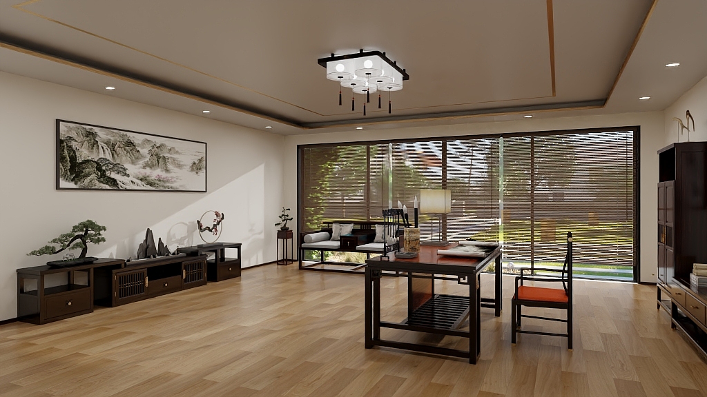 绯雨九色-书房-装修设计方案