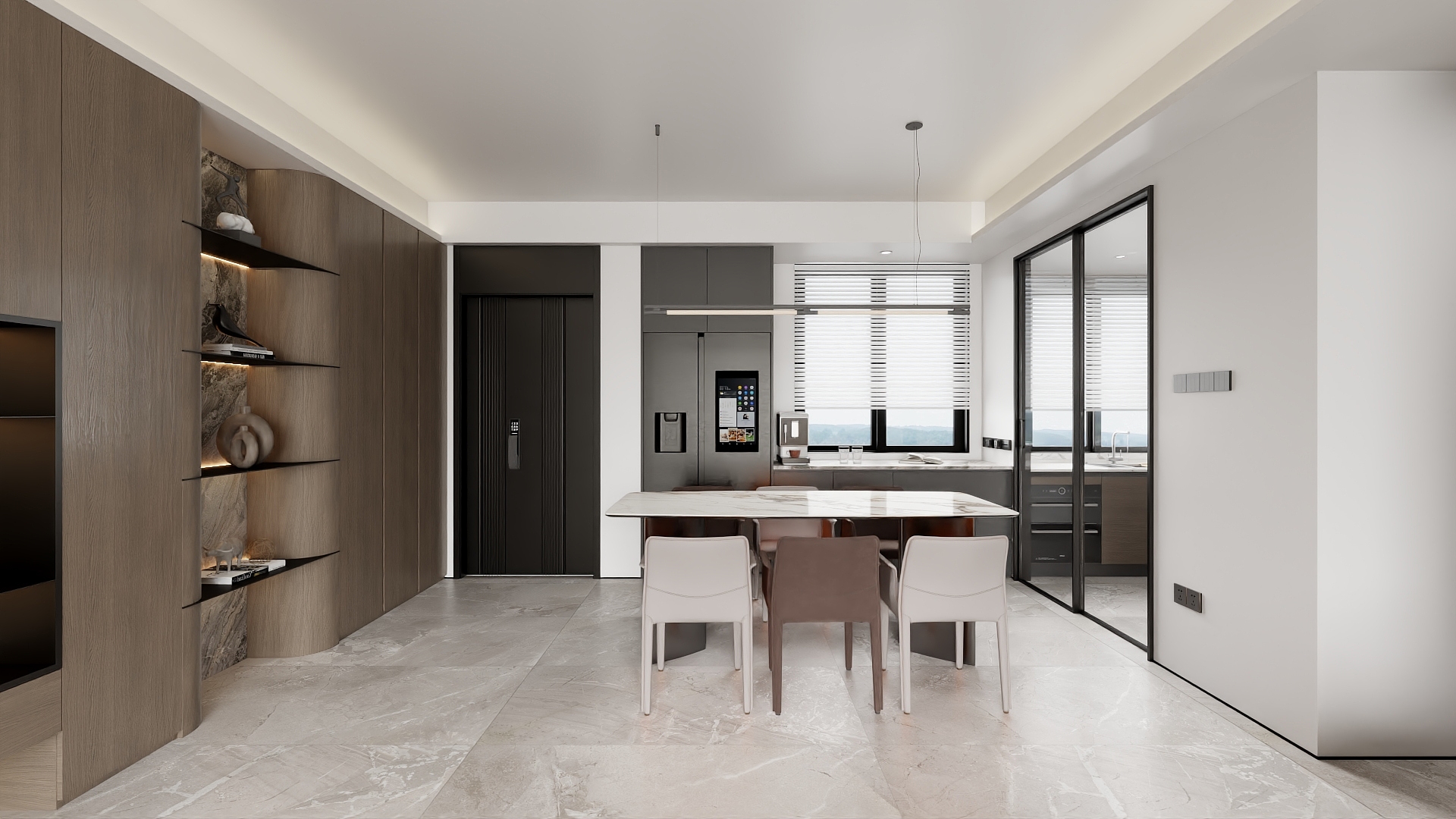 大啊xfqI-124平现代客餐厅-装修设计方案