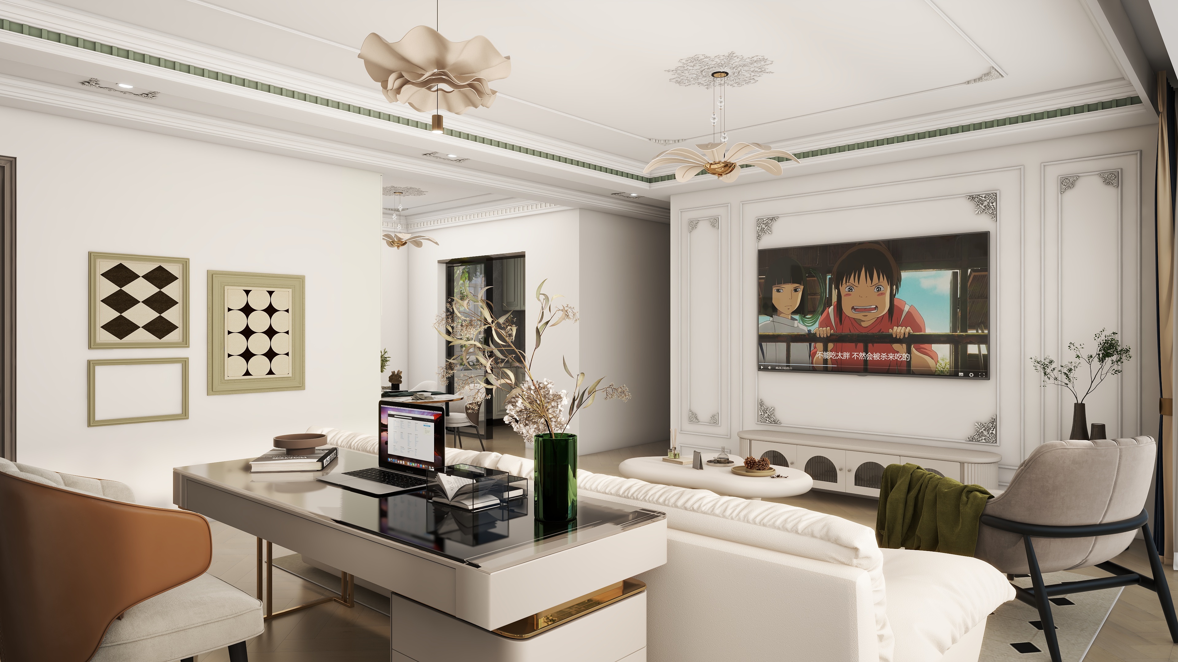 华庭装饰夜乘舟-富力城二期法式-装修设计方案