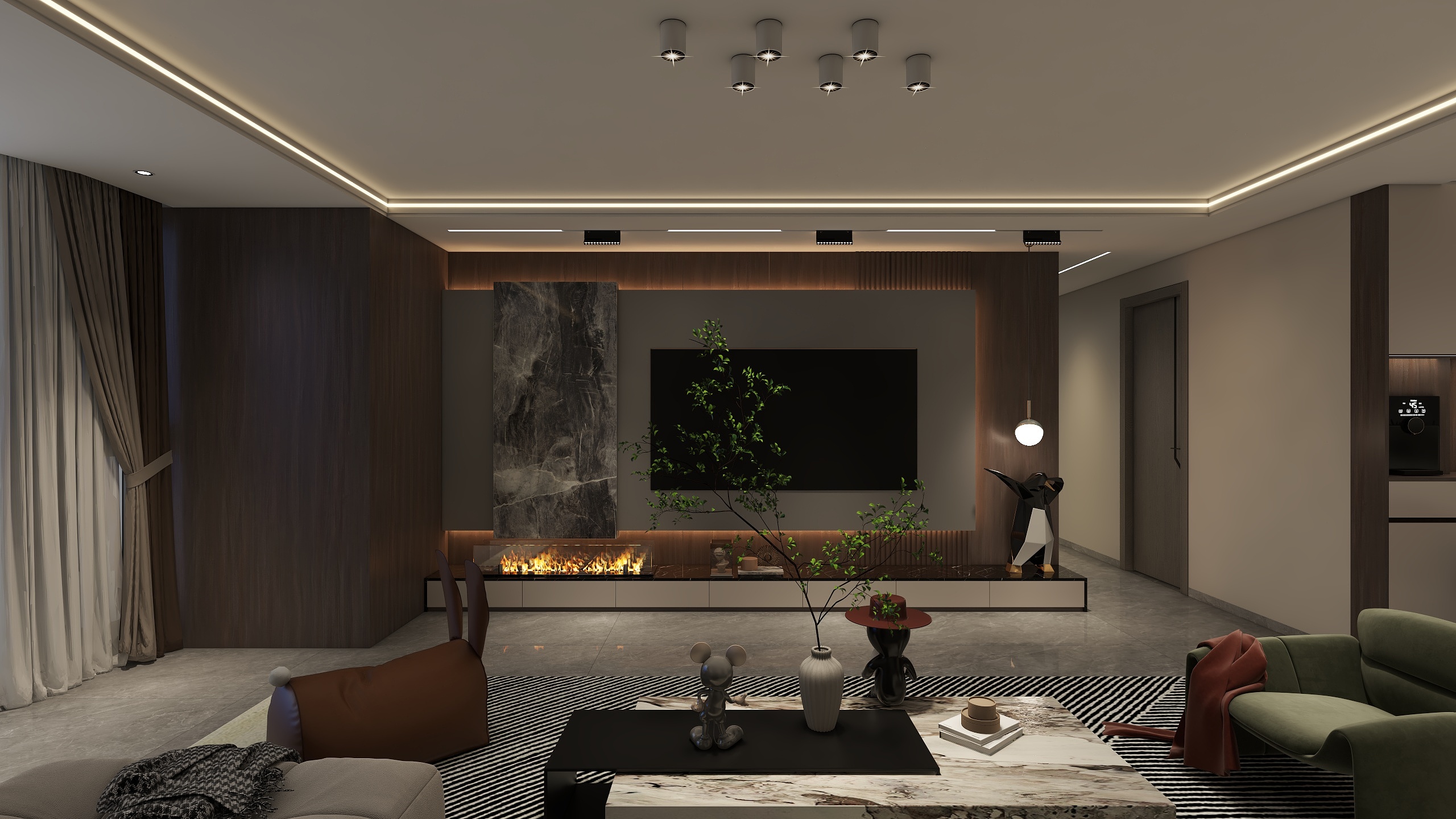 整装设计阿龙-华南碧桂园130㎡4室装修效果图