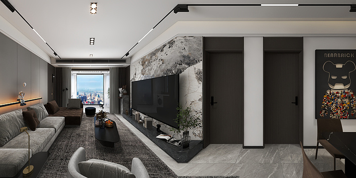 非鱼Designer-天筑广场19#1404室效果图.-装修设计方案