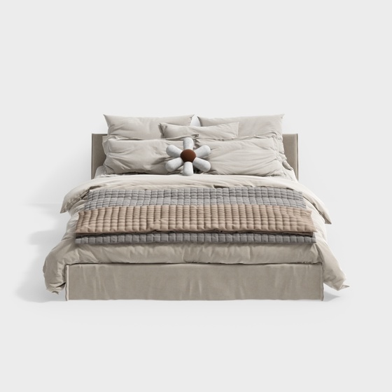 Cream style double bed