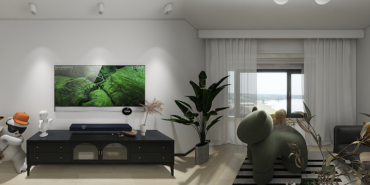 Jun太阳空间-天屿湖8-2101李美女效果图-装修设计方案