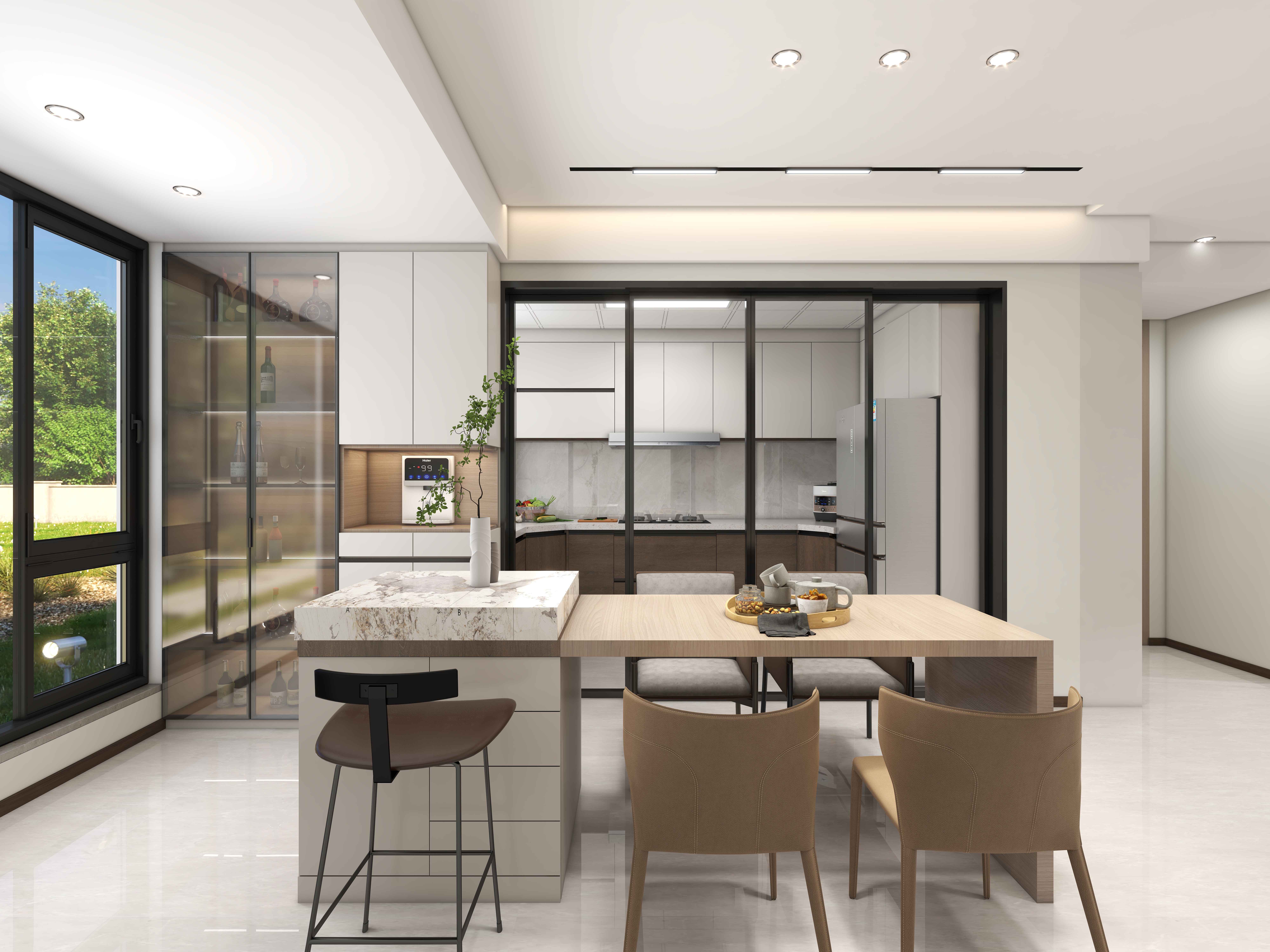 卍邦美装饰卍-高级轻奢感201㎡3室-装修设计方案