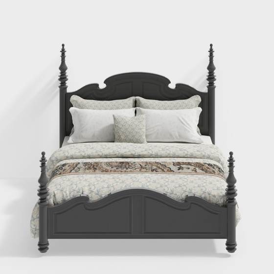 Medieval style double bed