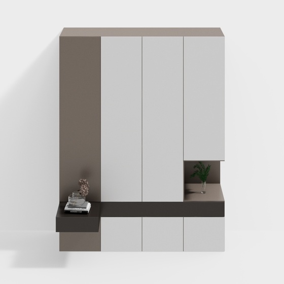 Modern wardrobe with bedside tables