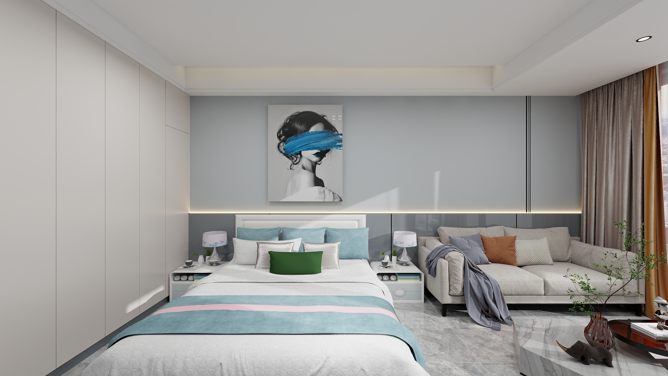 新巢装饰石哥-檀香山单身公寓-装修设计方案