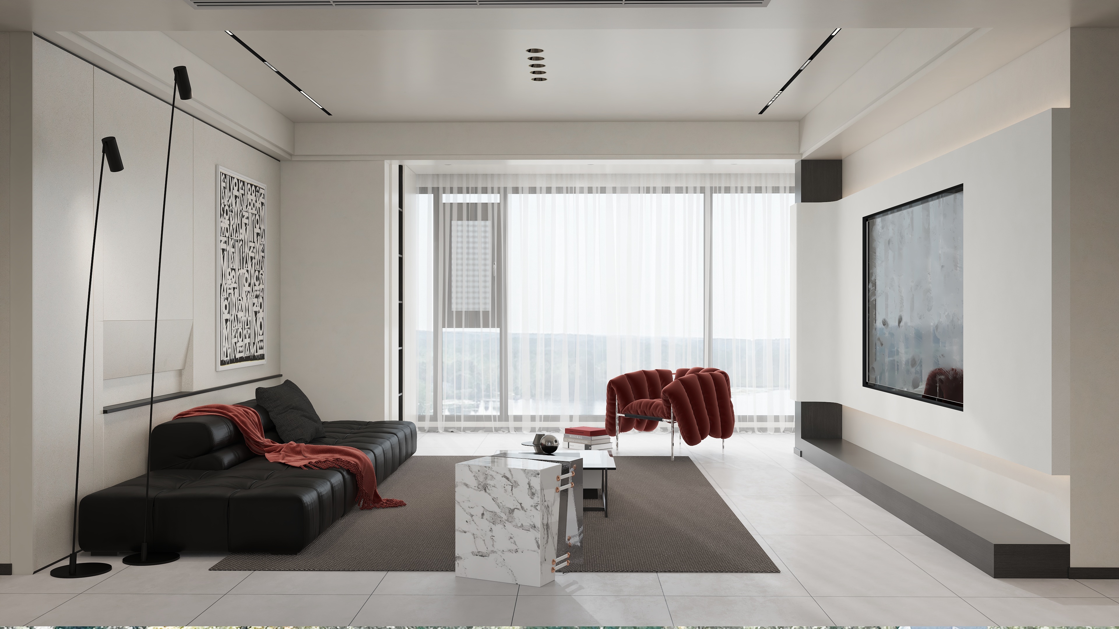 一个爱睡觉的懒虫-小区房142㎡2室装修效果图