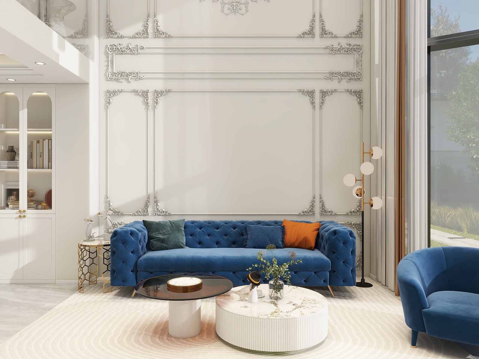 吴爽-法式轻奢风格五层复试设计装修效果图