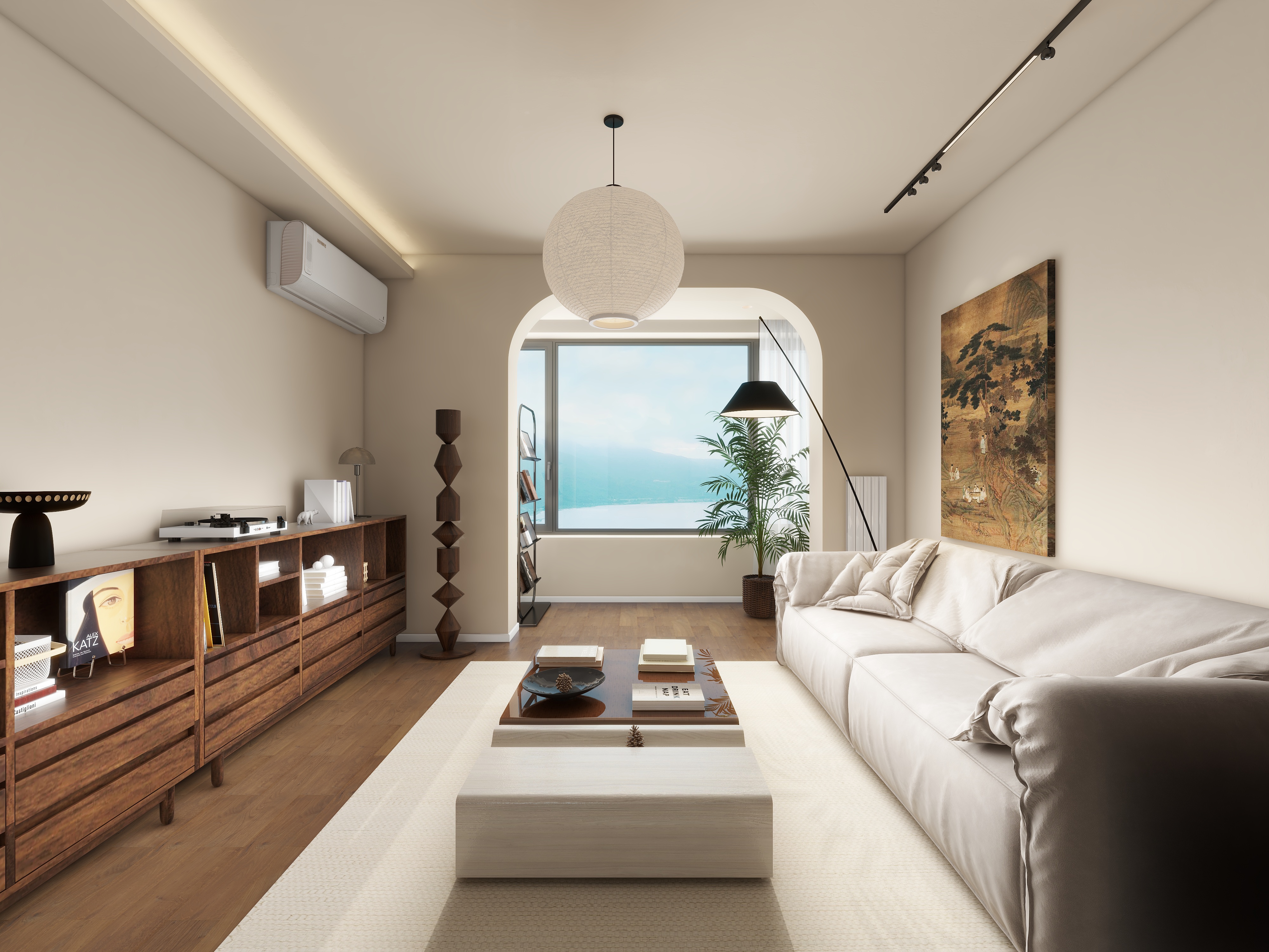 陈辉-105平方中古风三居装修效果图