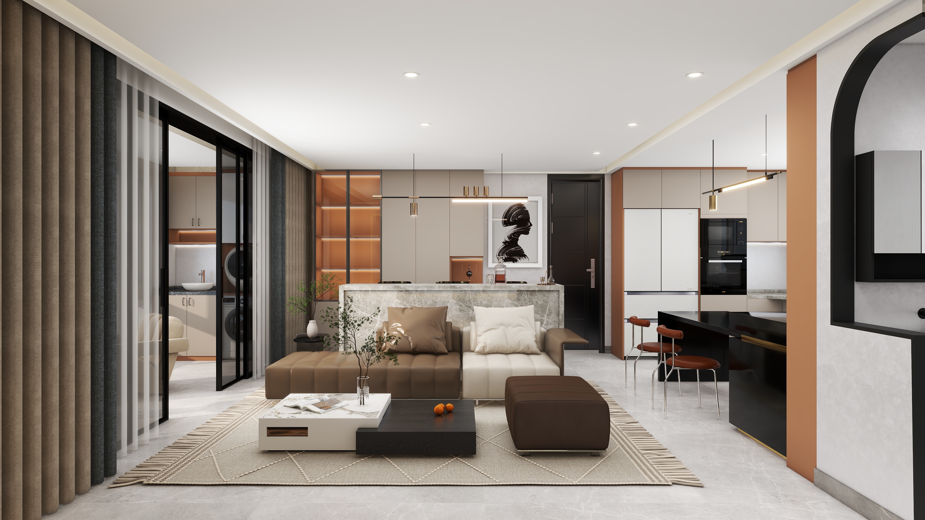 台湾小哥谈设计-《现代简约风》翰林合著105㎡3室2厅2卫-装修设计方案