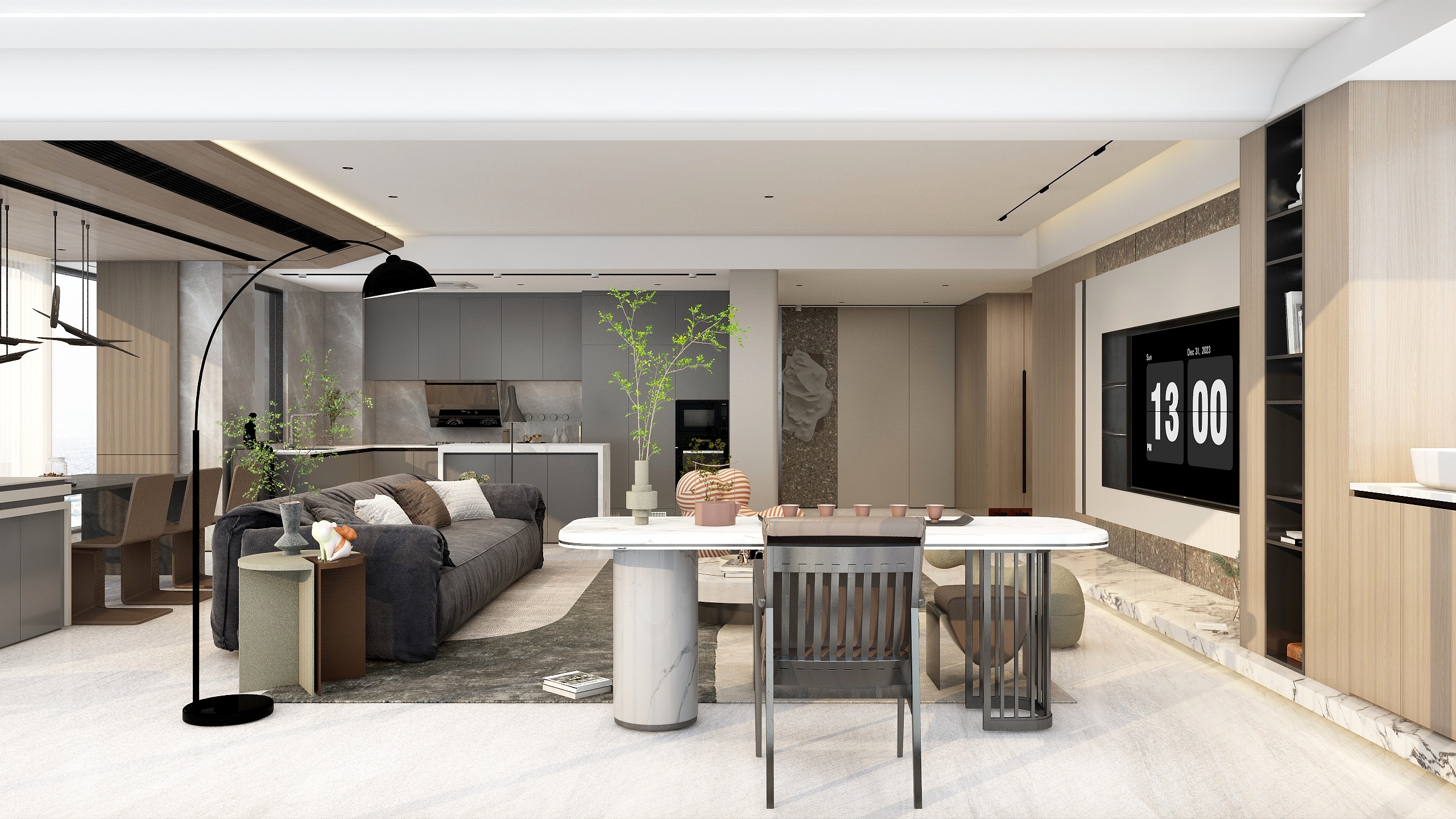 张煜强煜境设计-《三水》一204平米现代港式大平层装修效果图