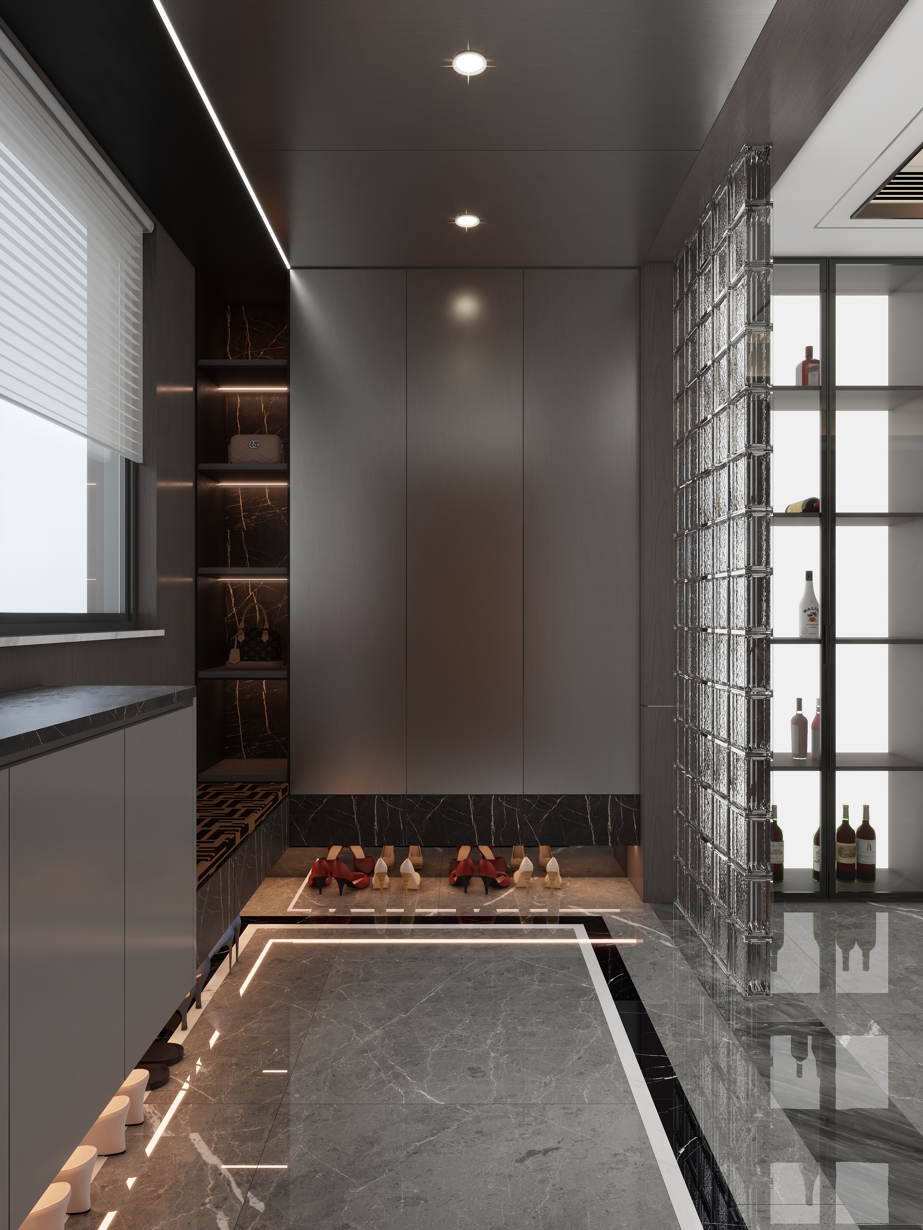 至简名设一钱春-190平意式轻奢三居室【春】装修效果图