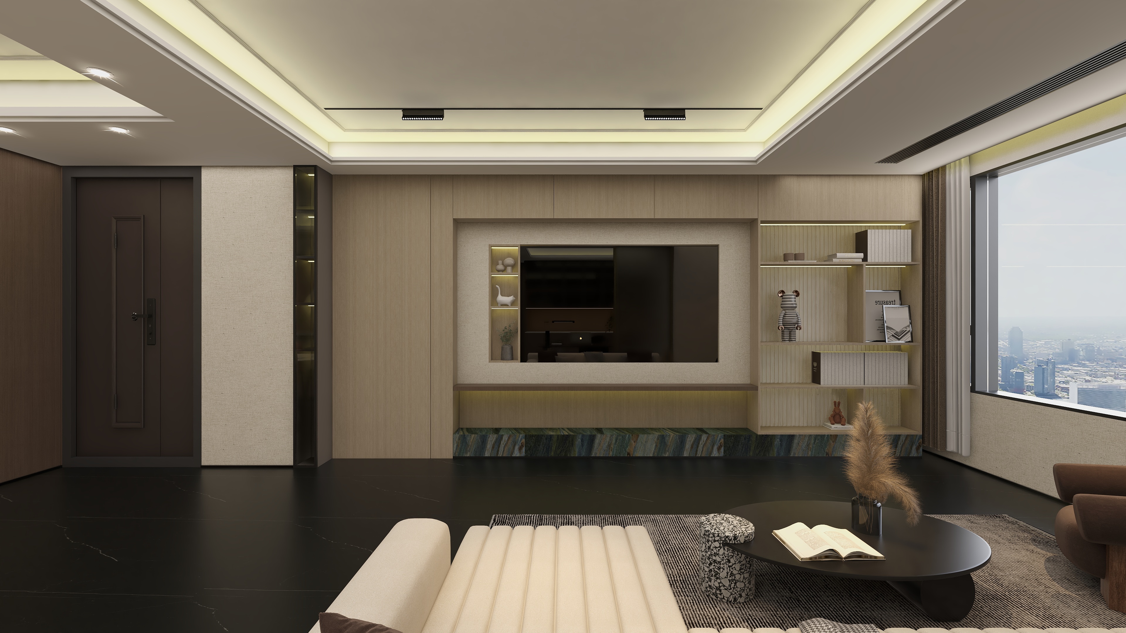 效果图定制13524942650-【现代轻奢风】~四房-装修设计方案