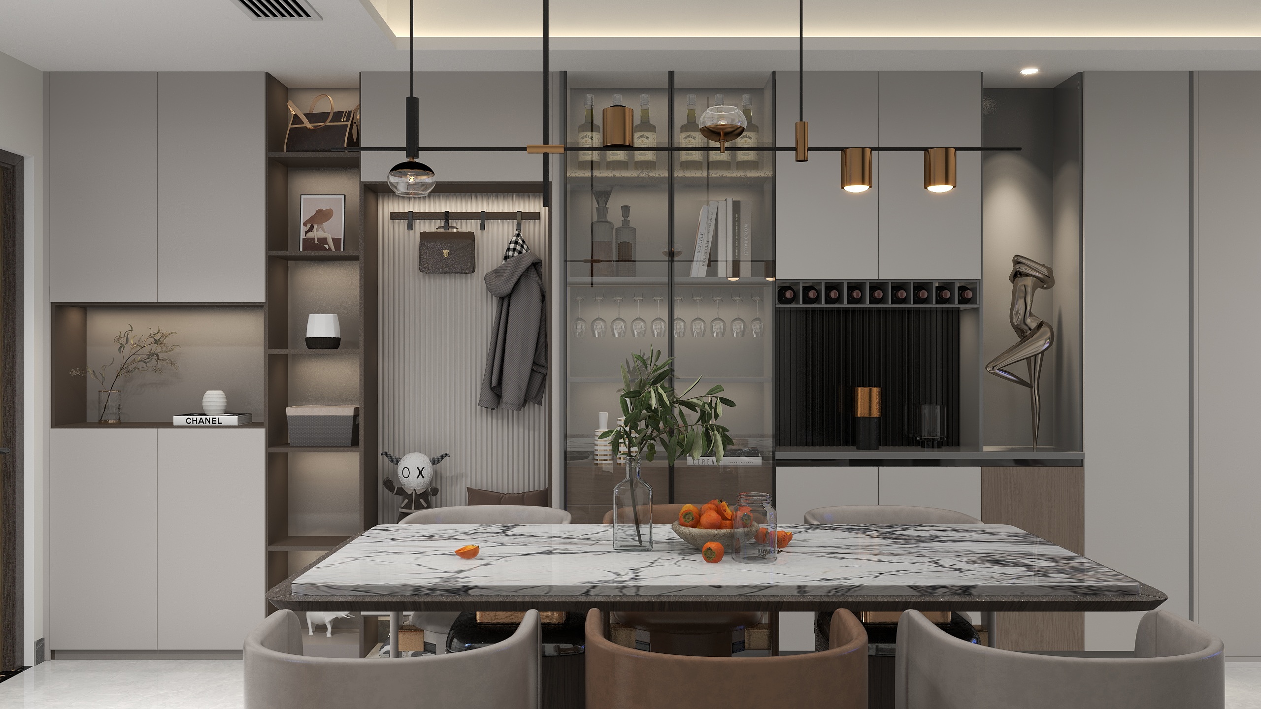 设计PSwW-夜景现代简约奶油-装修设计方案