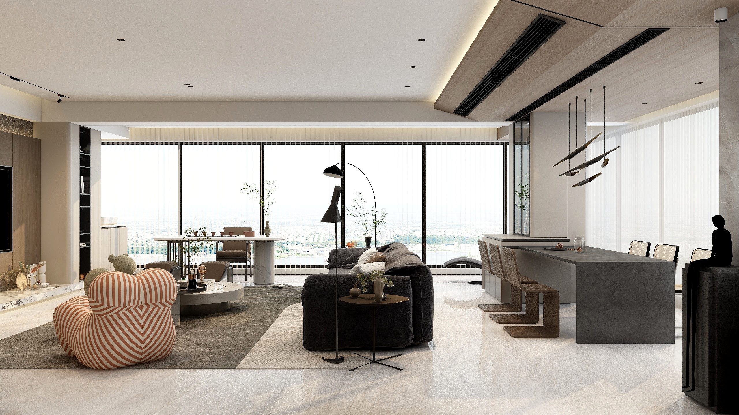 张煜强煜境设计-港式204㎡4室装修效果图