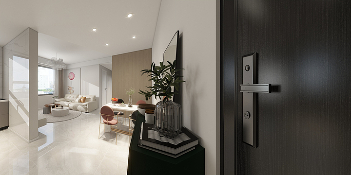 装潢设计杨-檀宫67㎡户型-装修设计方案