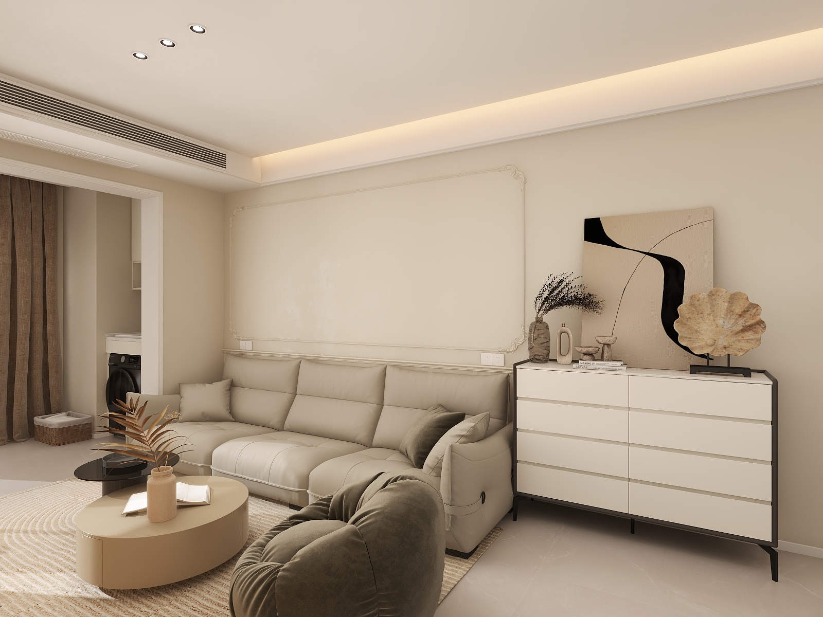 高明法狮龙-轻法式奶油风-装修设计方案