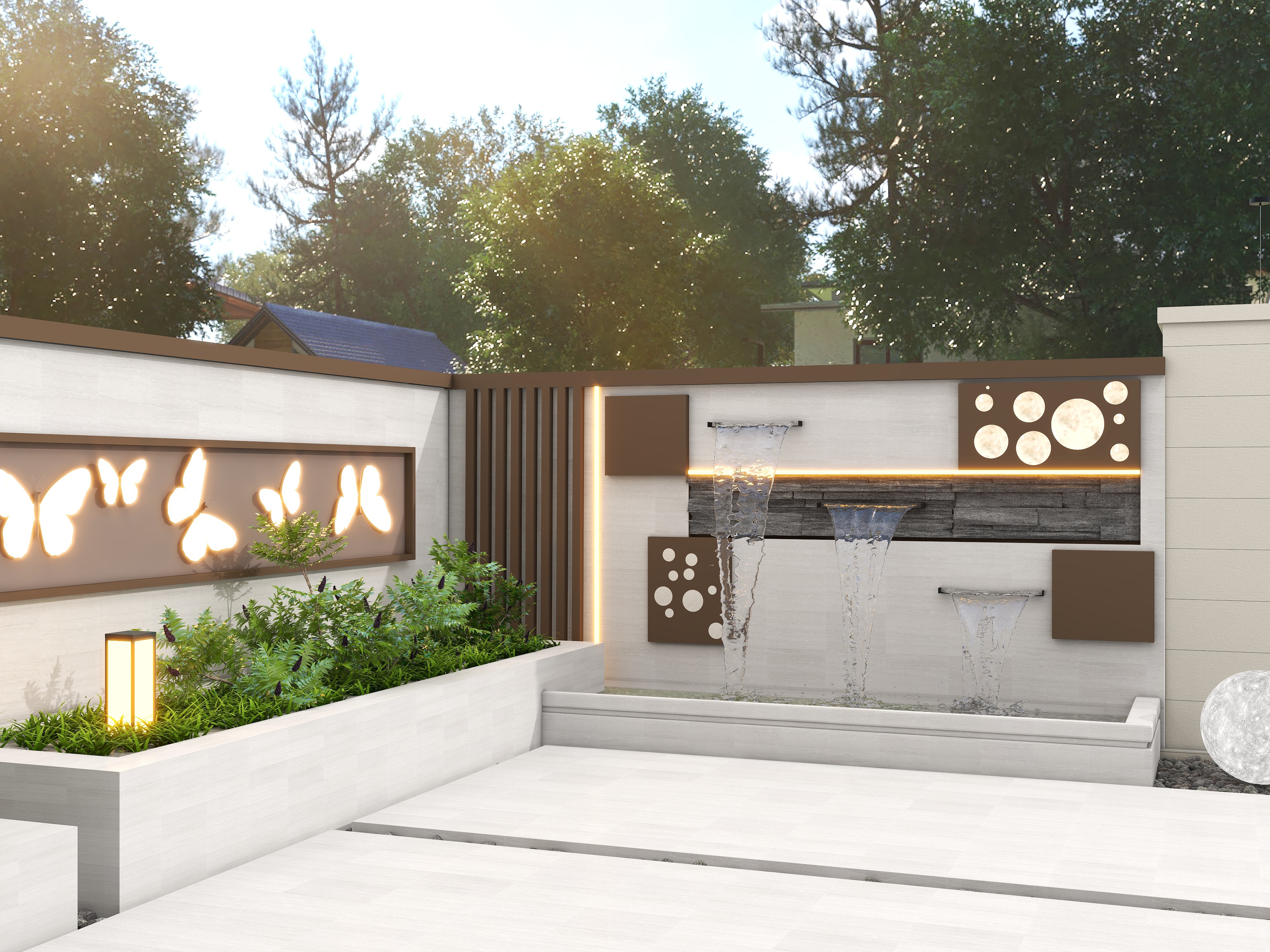 记得咬嘴唇-园林 别墅 （花坛）-装修设计方案