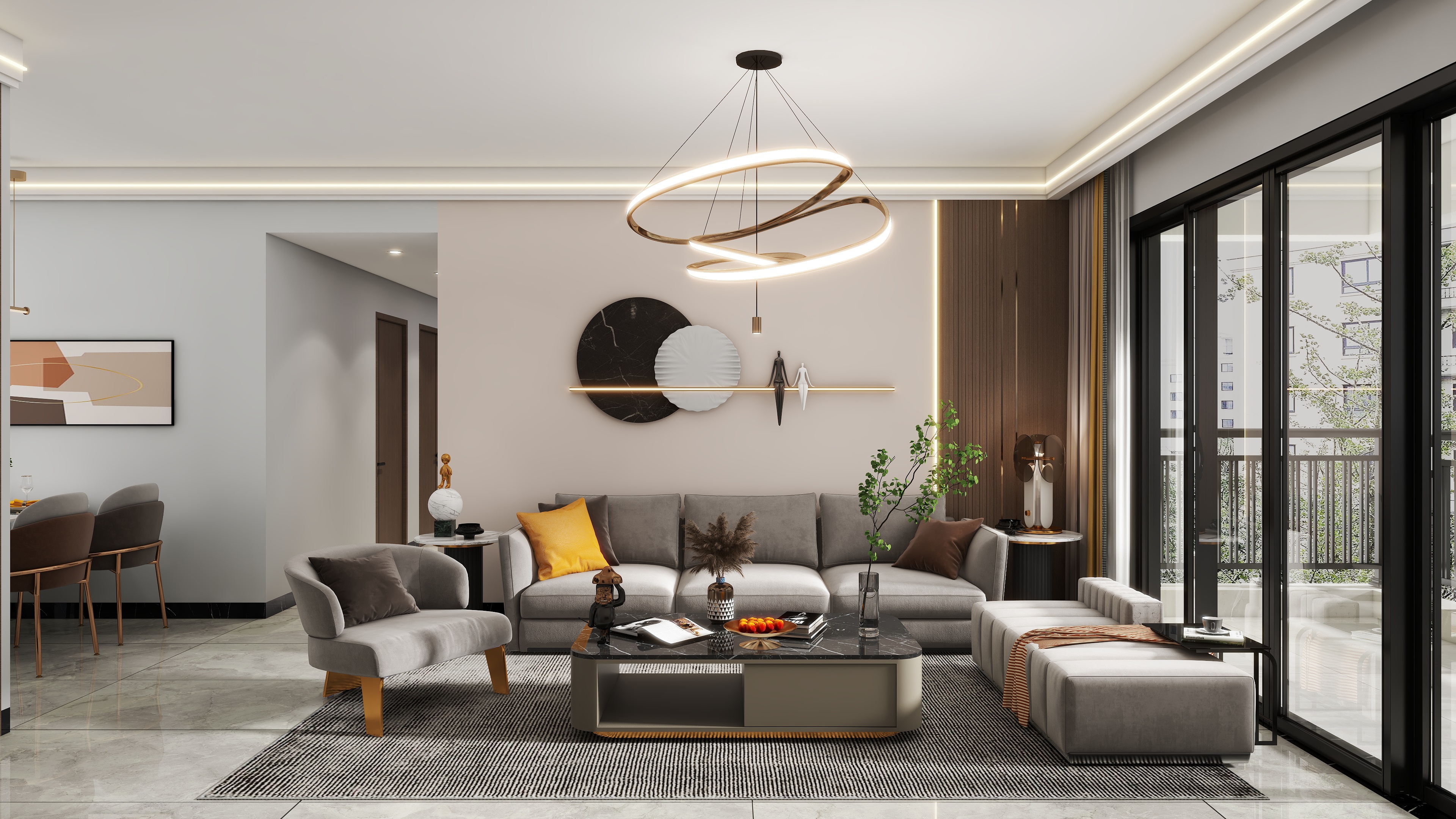 Zou设计-新里程14-01房  轻奢装修风格-装修设计方案