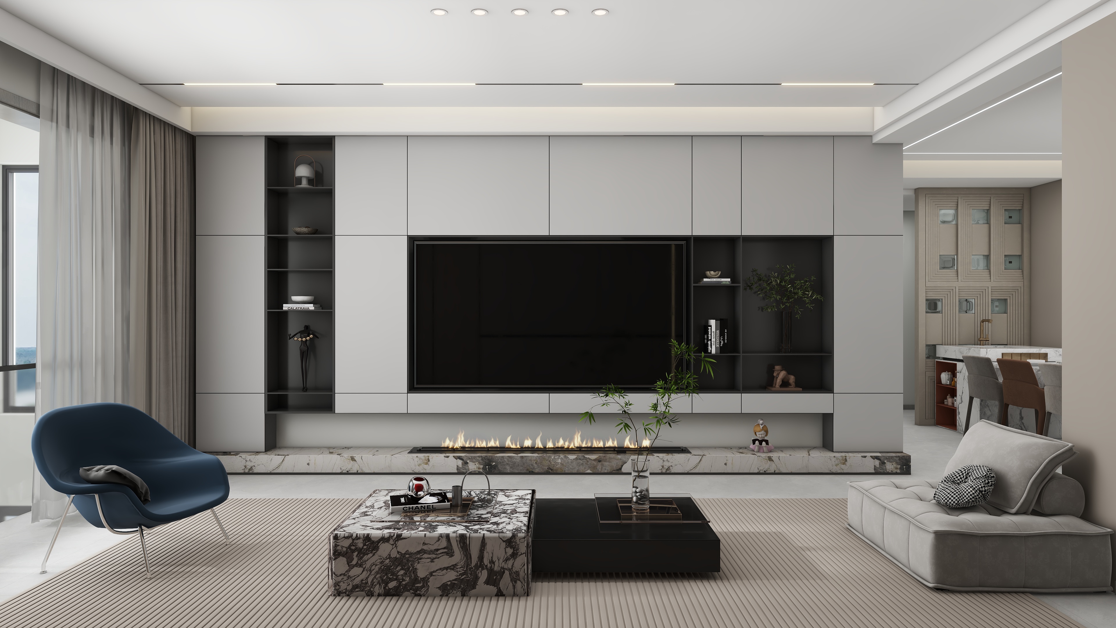 颜值担当设计师-132㎡2室装修效果图