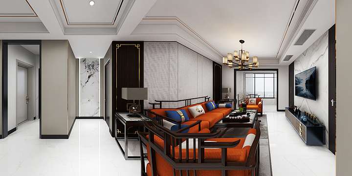 昌盛设计事务所-紫宸  新中式-装修设计方案