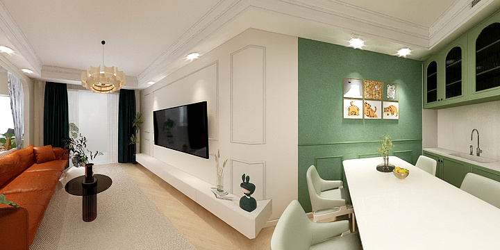 大仙陈紫龙-海德公园81㎡2室-装修设计方案