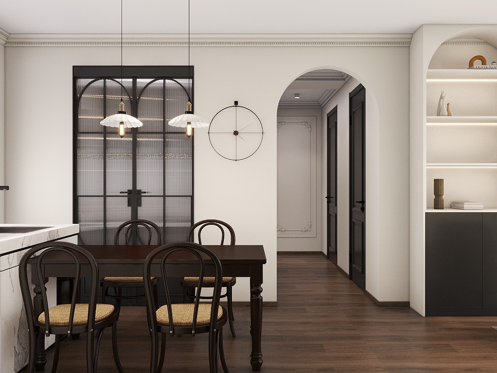 鹿777-轻奢美式家装110平装修效果图