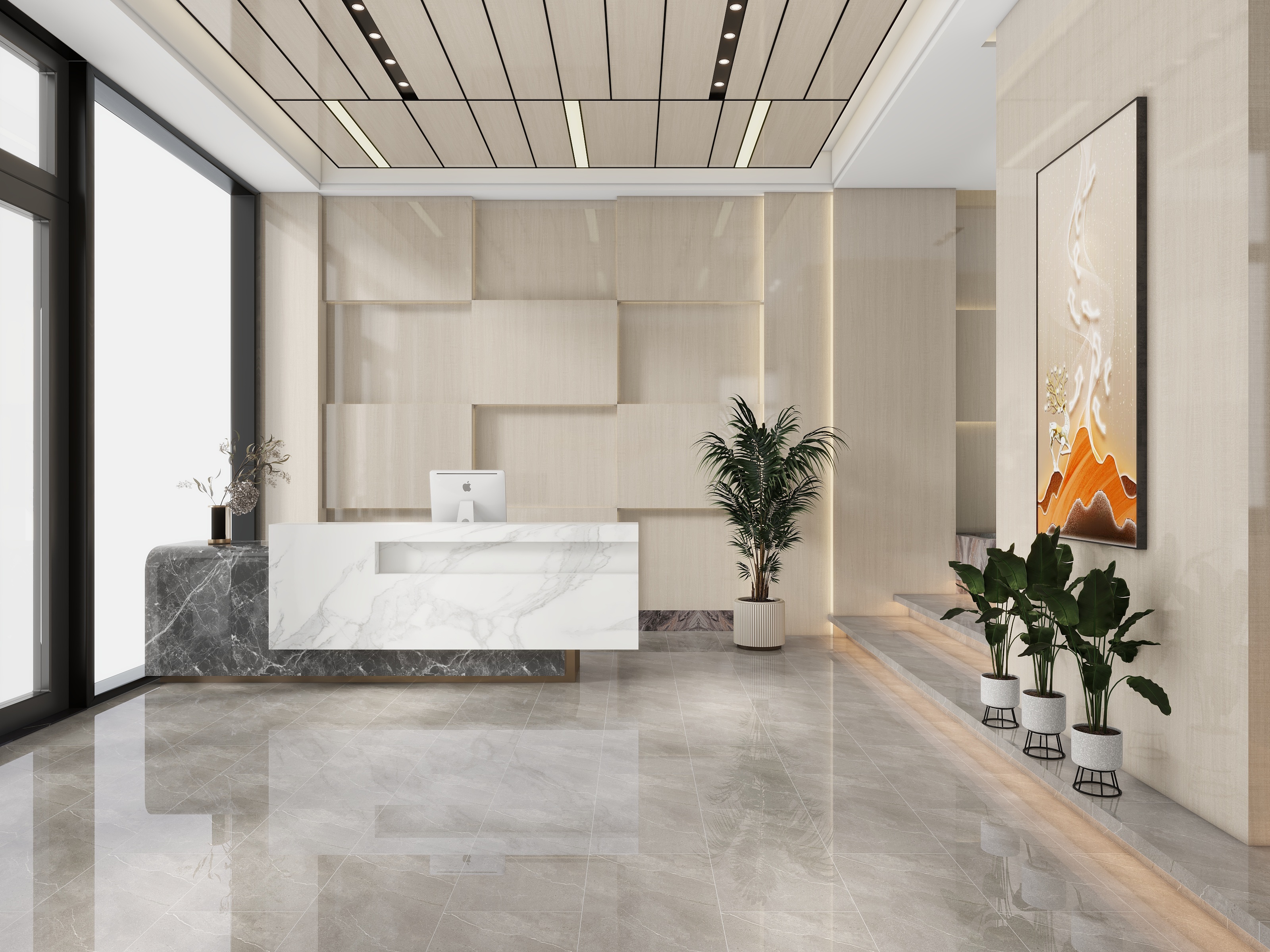 写字楼大堂效果-装修设计方案