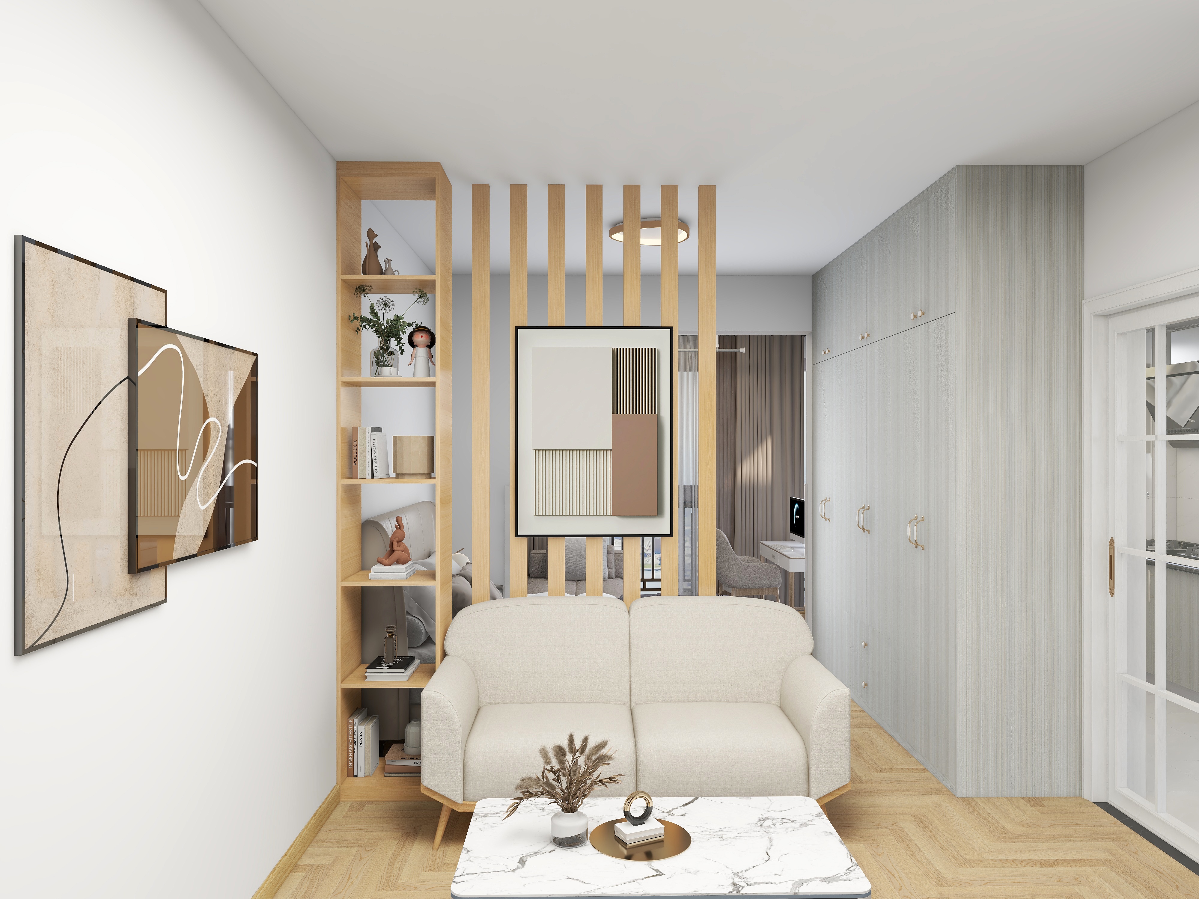 设计师Qin-恋城公寓单间配套现代极简-装修设计方案